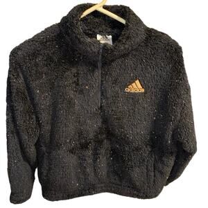 NWT Girls Adidas Black with Gold Specks Coat Size 14